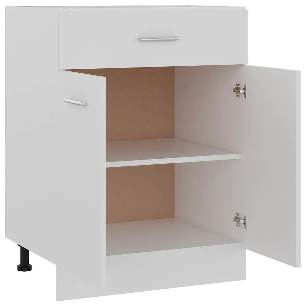 Kitchen Cabinet White 60cm Drawer Scandinavian Modern Organised Shelves