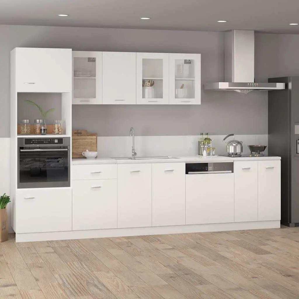 Hanging Kitchen Cabinet White 39.5x31x60cm Wall Mounted Storage Cupboard 2 Shelf