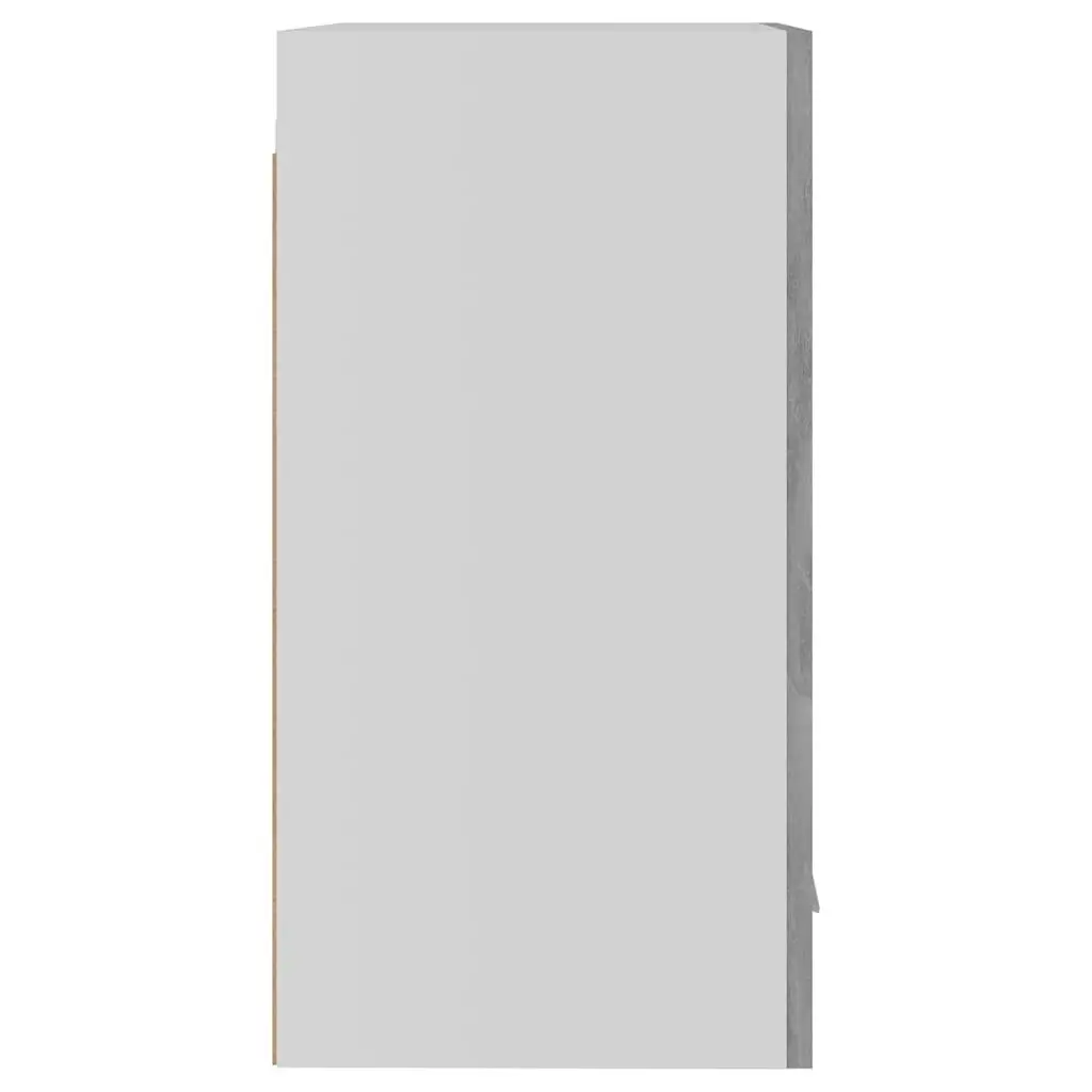 Hanging Cabinet Grey Engineered Wood 39.5 x 31 x 60 cm Two Shelves Door Storage