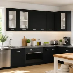 Compact and Reliable Black Hanging Cabinet