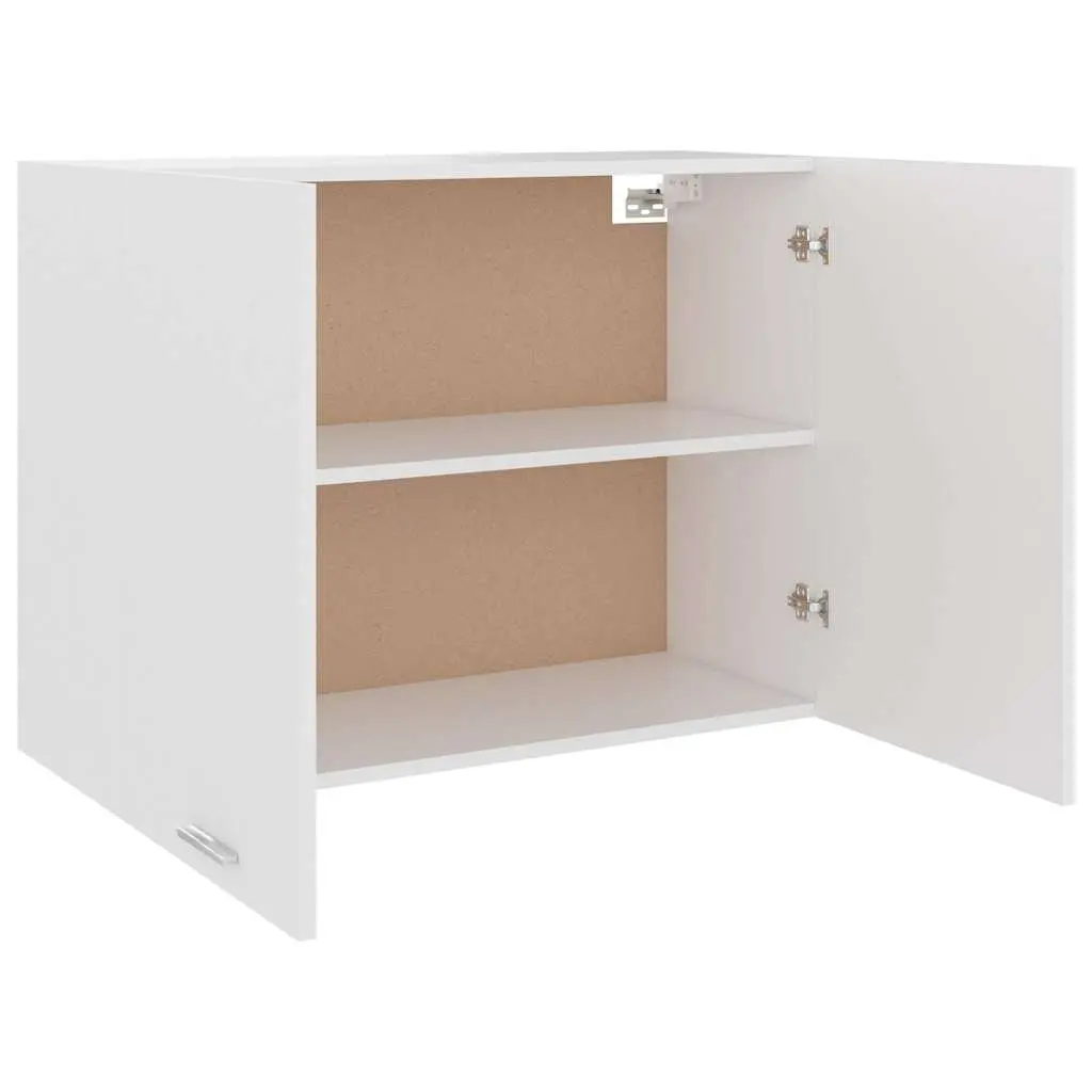 Hanging Kitchen Cabinet White 80x31x60cm Wall Mounted Storage Cupboard 2 Doors Engineered Wood