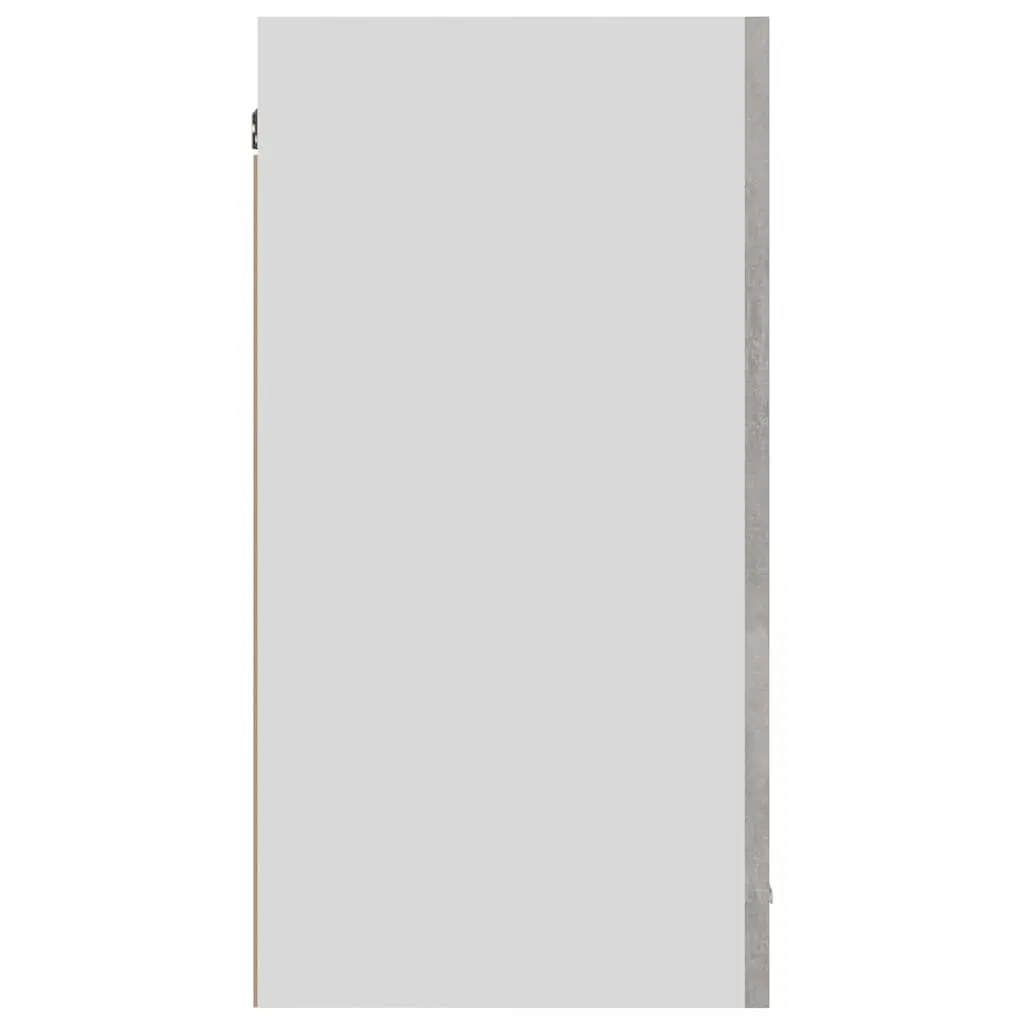 Hanging Cabinet Grey Engineered Wood Two Doors Shelves