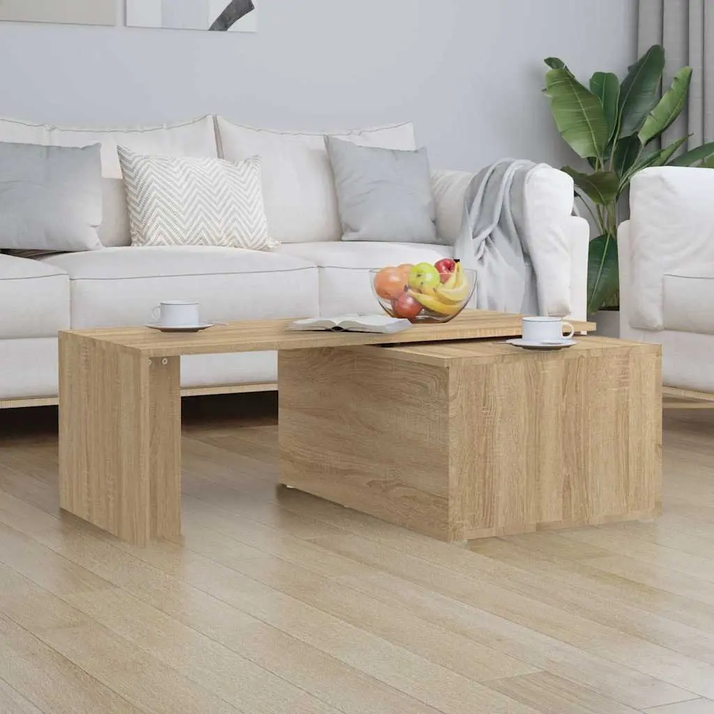 Coffee Table Brown Engineered Wood 150x50x35cm Spacious Top Surface