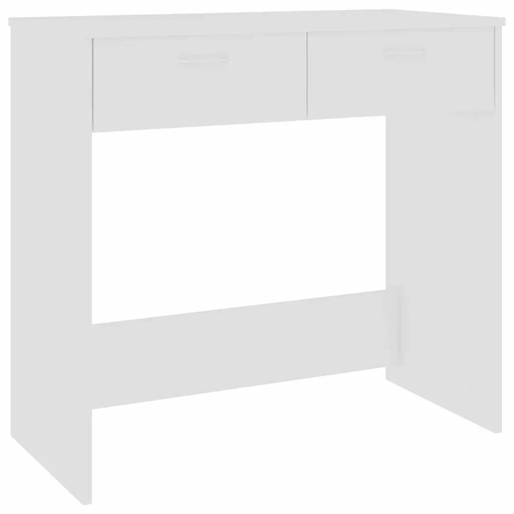 Engineered Wood Desk White 80x40x75 cm Compact Office Study Table with Drawer