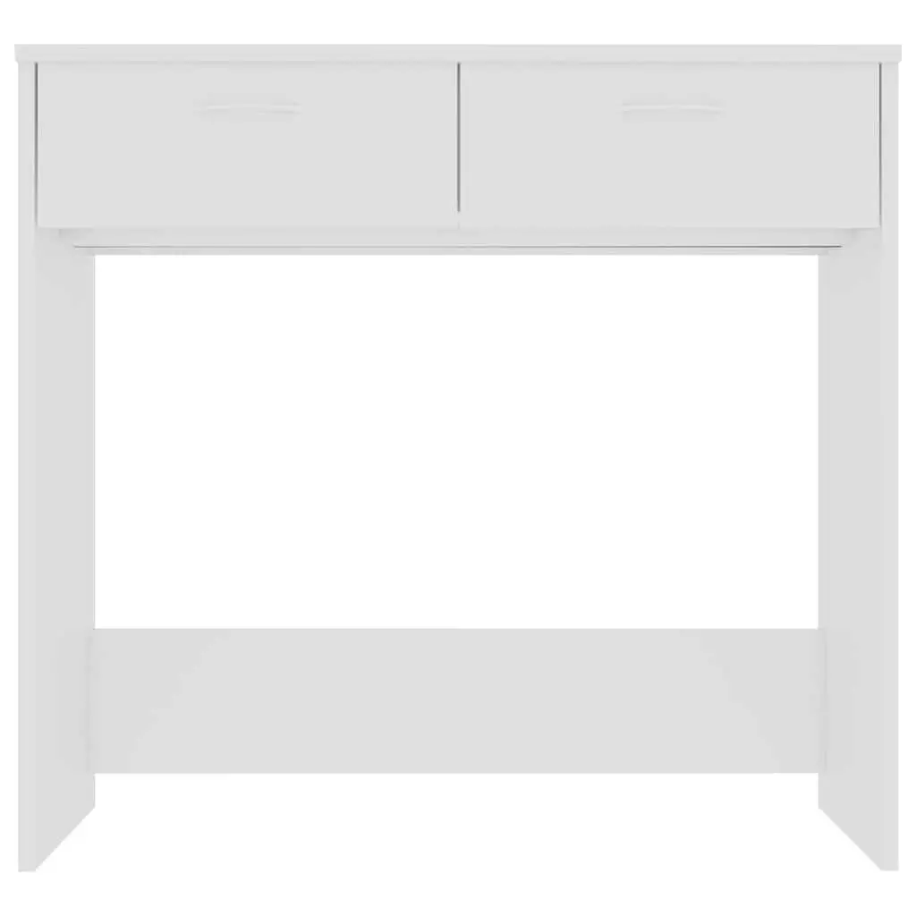 Engineered Wood Desk White 80x40x75 cm Compact Office Study Table with Drawer