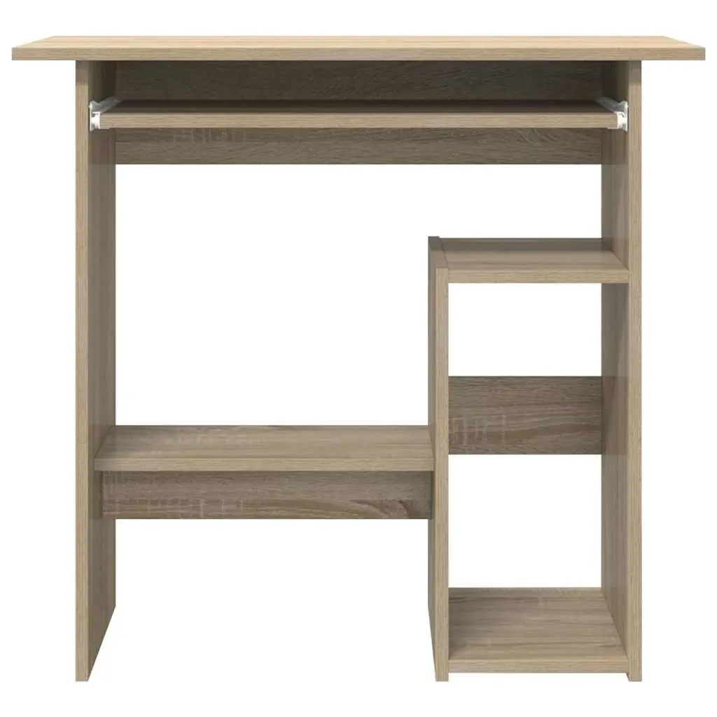 Desk Brown 80x45x74 cm Engineered Wood Office Workstation Computer Study