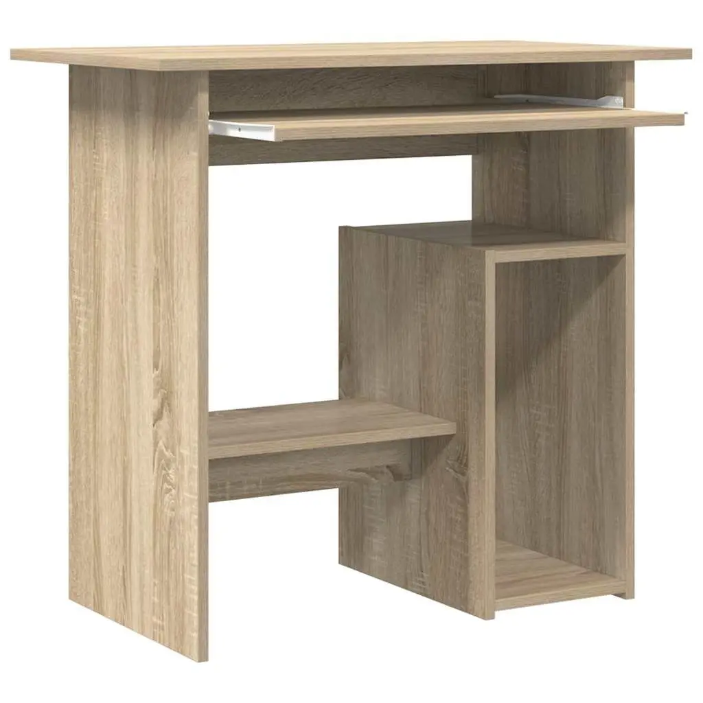 Desk Brown 80x45x74 cm Engineered Wood Office Workstation Computer Study