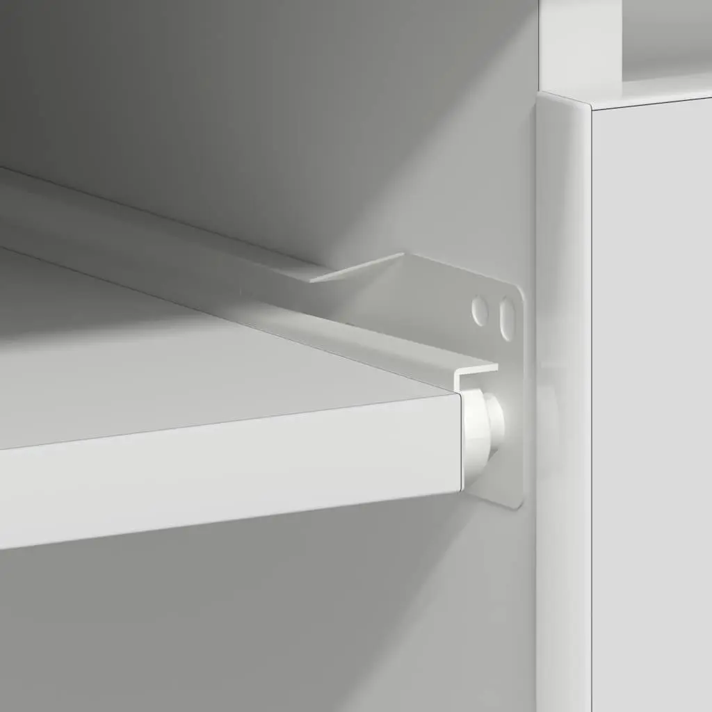 White Desk 90cm Engineered Wood Compact Office Computer Workstation