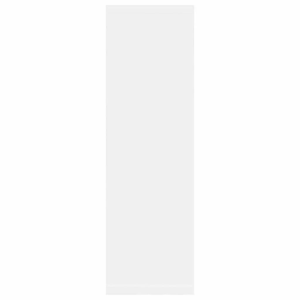 Wall Shelf White Engineered Wood Eight Compartments Floating Storage