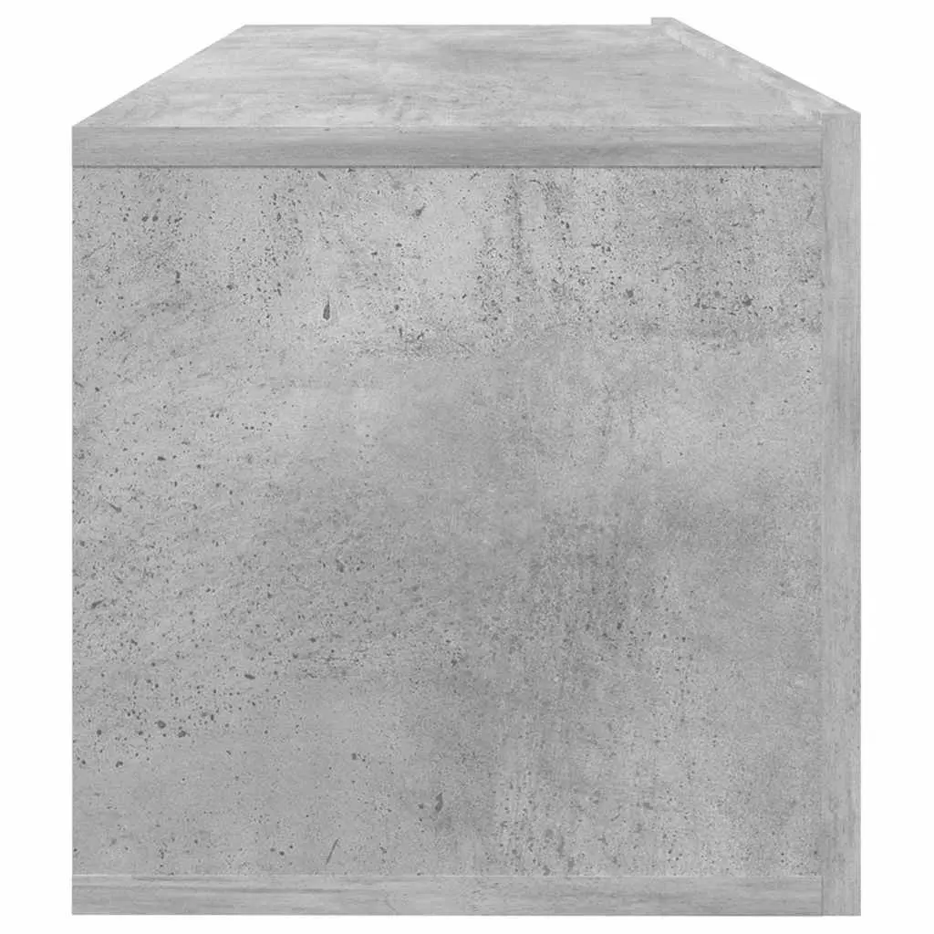 Wall-Mounted Storage Unit Grey with Drop-Down Doors 100x30x30cm for Media and Household Items