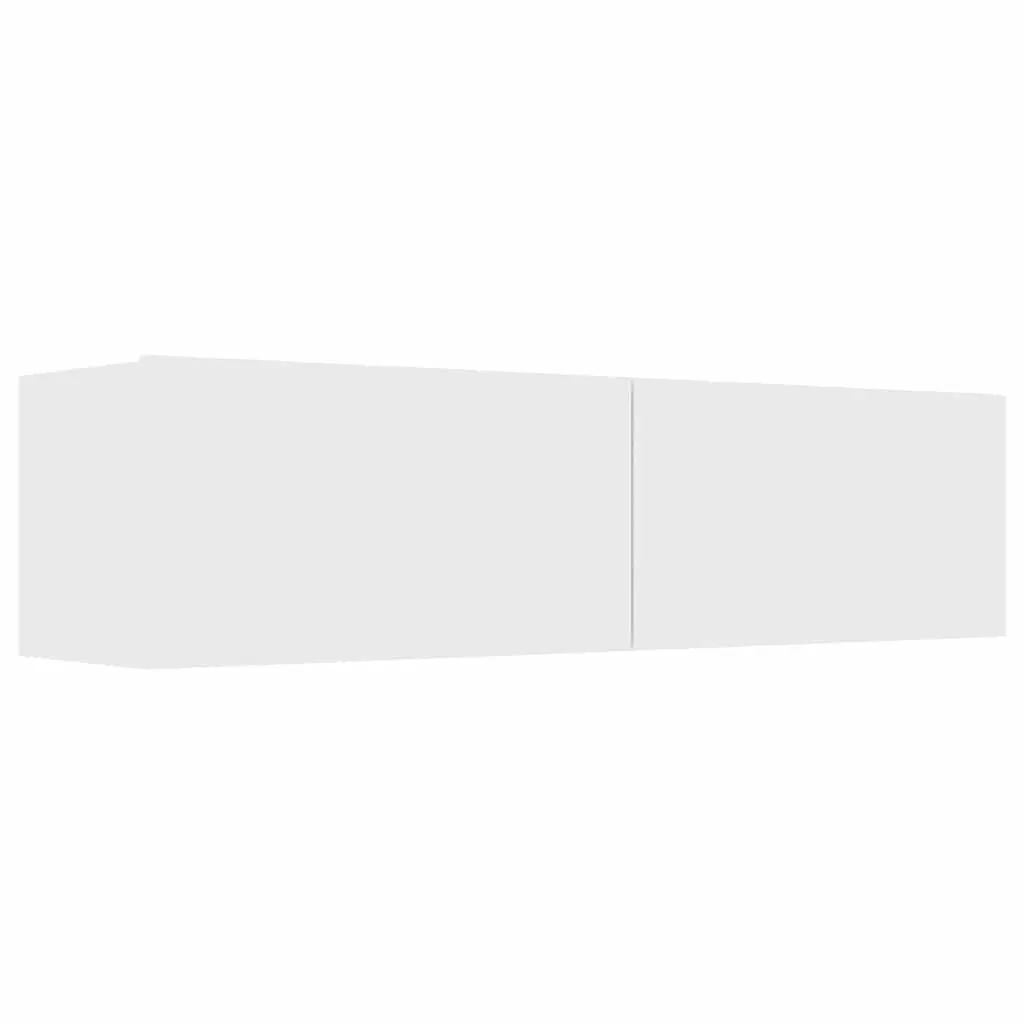 Wall-Mounted TV Cabinet, White, Easy Assembly