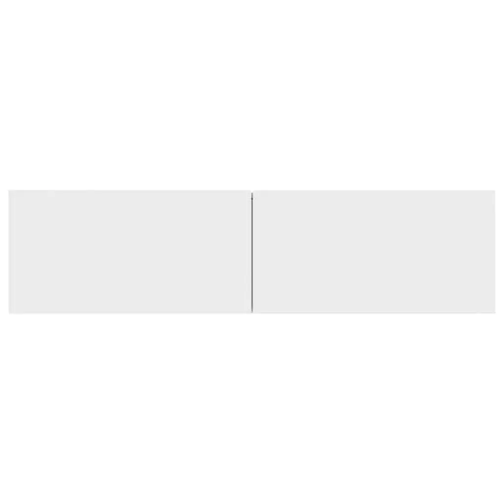 Wall-Mounted TV Cabinet, White, Easy Assembly