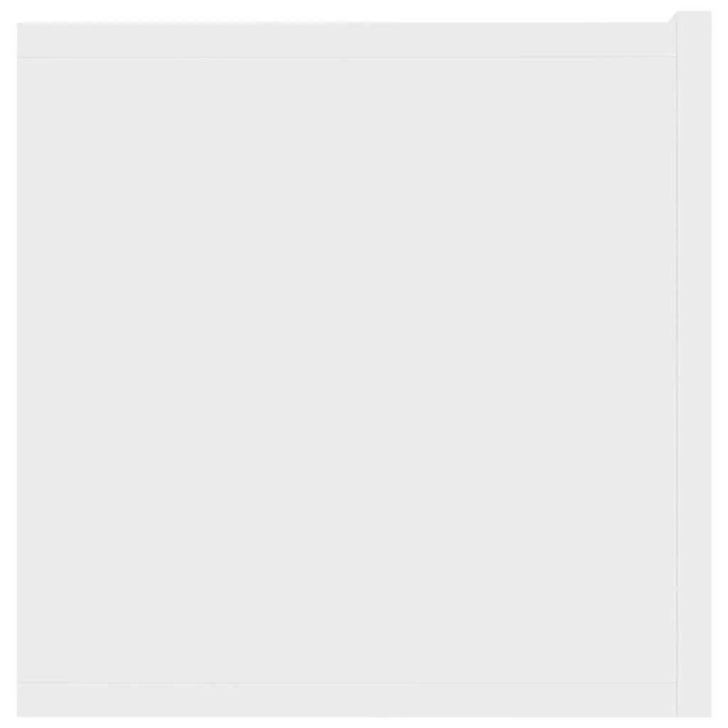 Wall-Mounted TV Cabinet, White, Easy Assembly