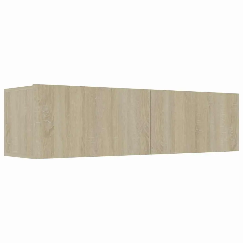 Brown TV Cabinet Wall-Mounted 120x30x30 cm Storage with Drop-Down Doors