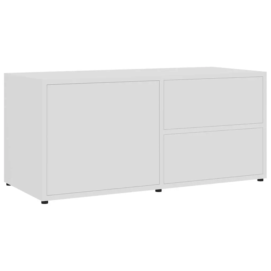 White TV Cabinet with Storage Drawers