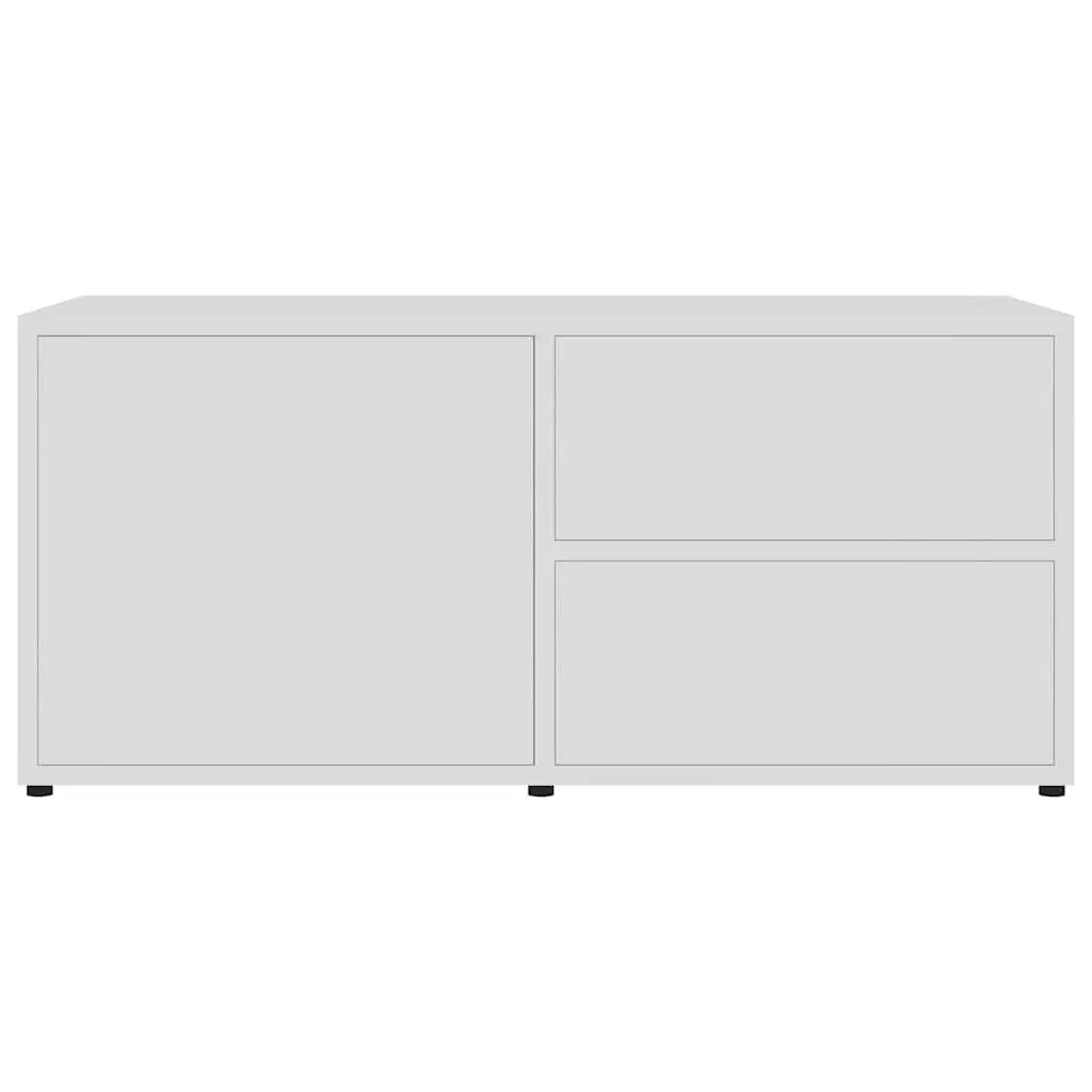 White TV Cabinet with Storage Drawers