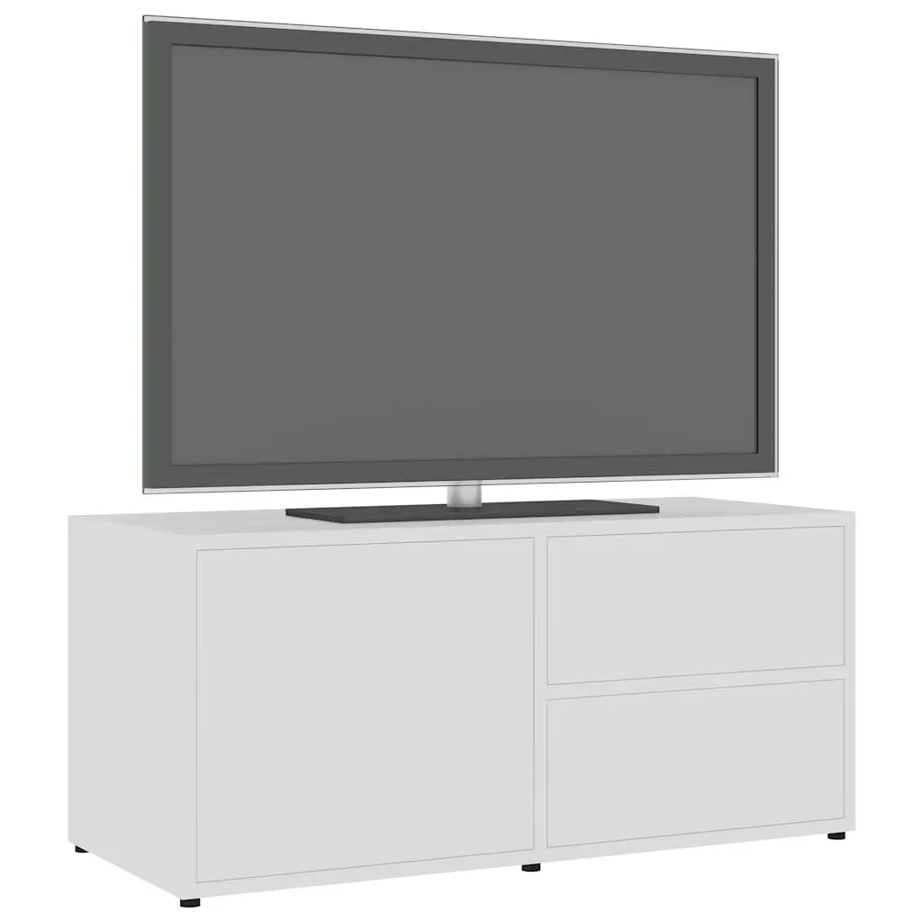 White TV Cabinet with Storage Drawers