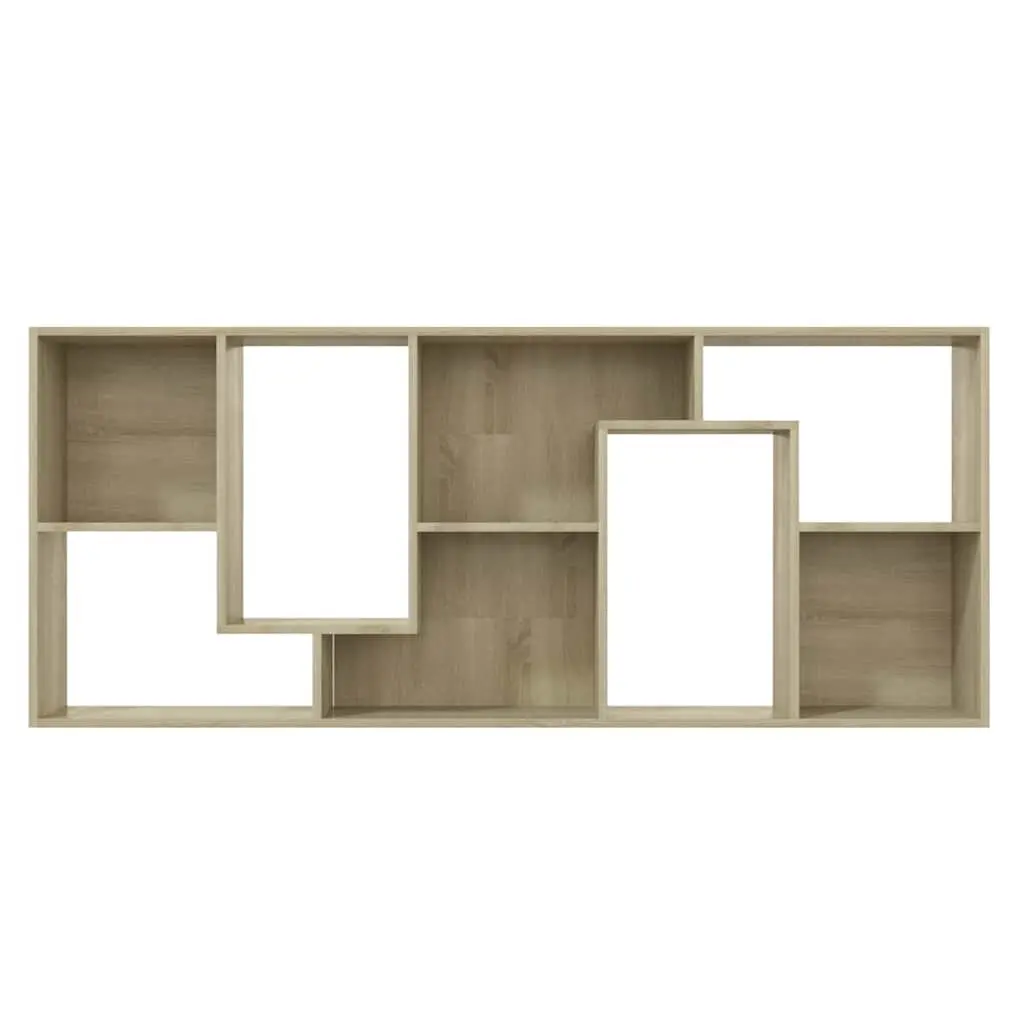 Book Cabinet Brown Sonoma Oak Engineered Wood Bookshelf Storage Shelving Unit