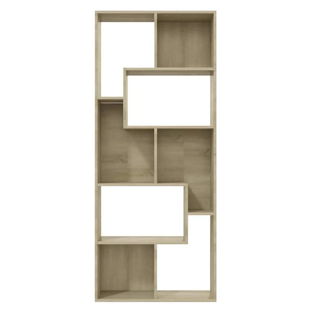 Book Cabinet Brown Sonoma Oak Engineered Wood Bookshelf Storage Shelving Unit
