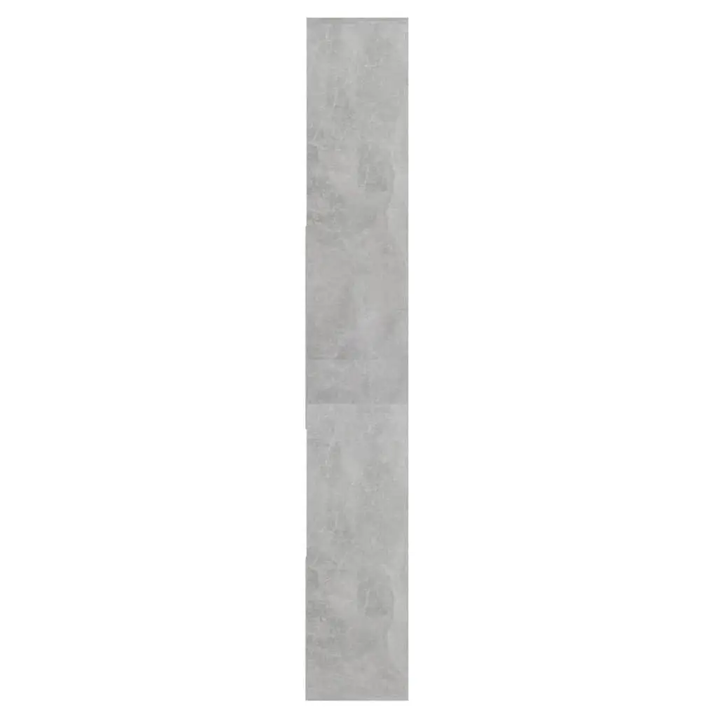 Book Cabinet Grey Engineered Wood 67x24x161cm Multiple Compartments Storage Organizer