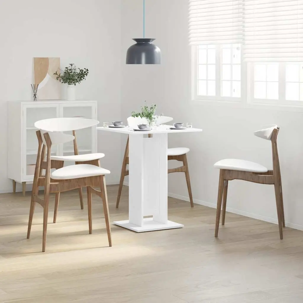 Bistro Table White 60x60x75 cm Engineered Wood High Table