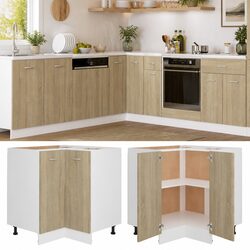 Compact Corner Bottom Cabinet for Kitchen Storage