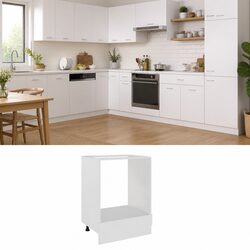 Oven Cabinet White Kitchen Storage Furniture Engineered Wood Cupboard Organiser