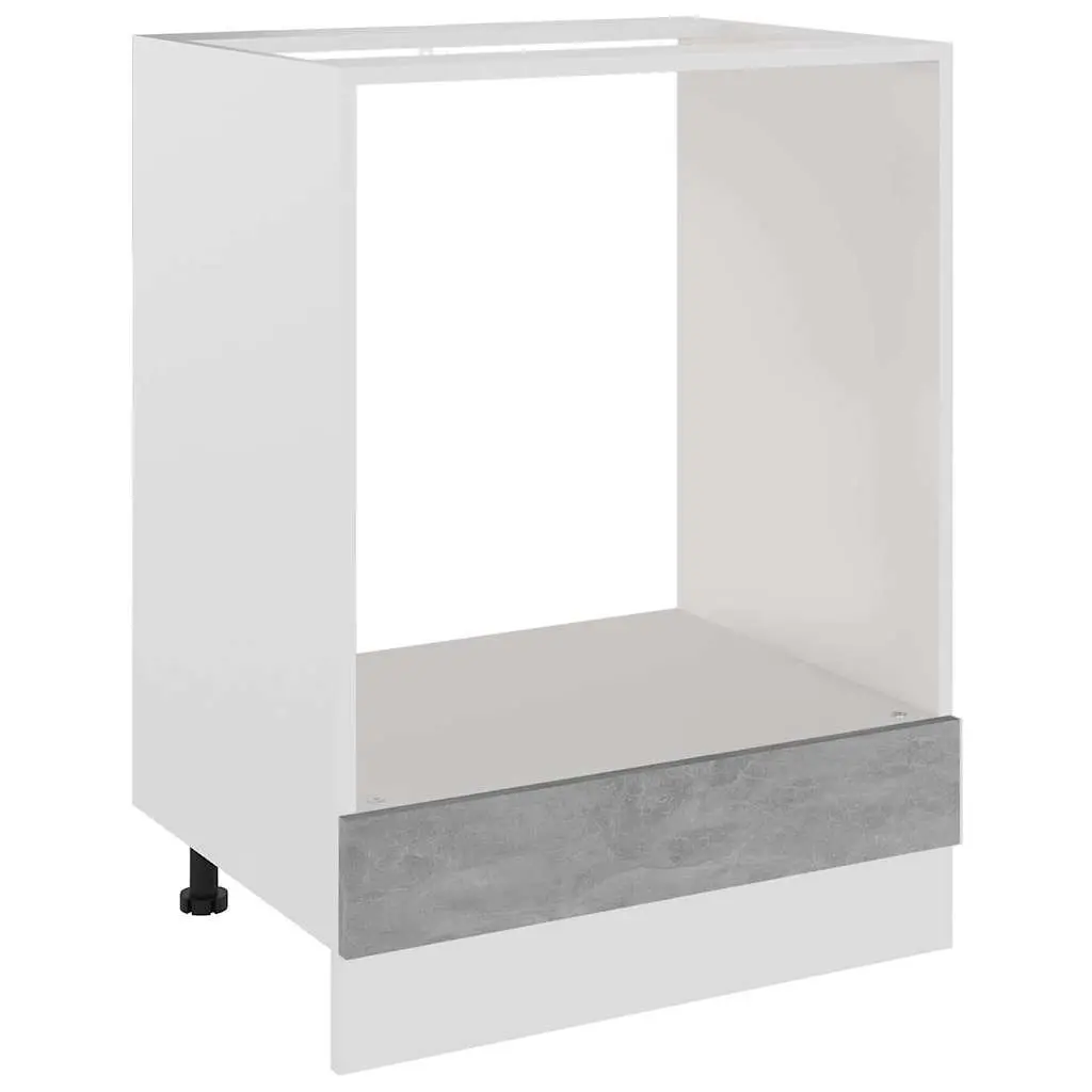 Oven Cabinet Grey Kitchen Storage Furniture Engineered Wood Organiser