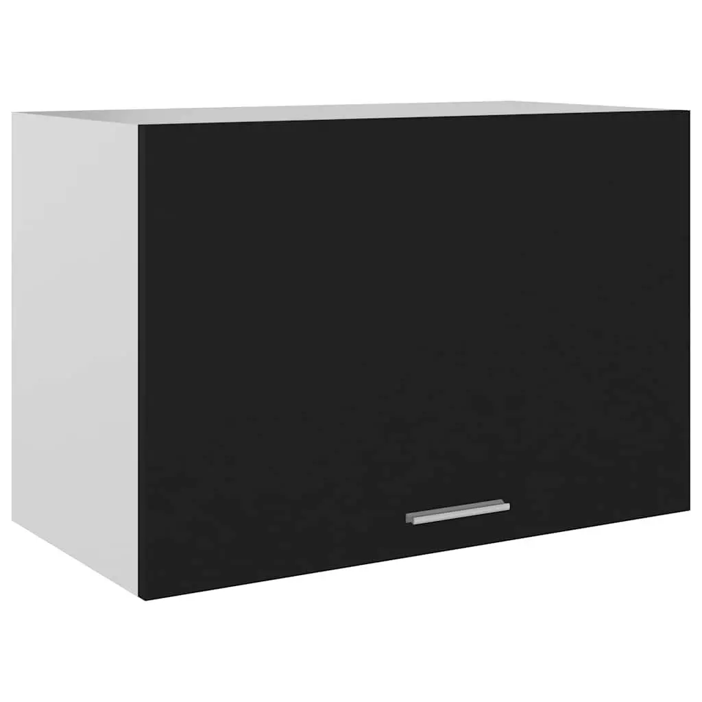 Hanging Cabinet Black Engineered Wood 60 x 31 x 40 cm Flip-Up Door