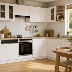 Wall-Mounted Glass Cabinet in White