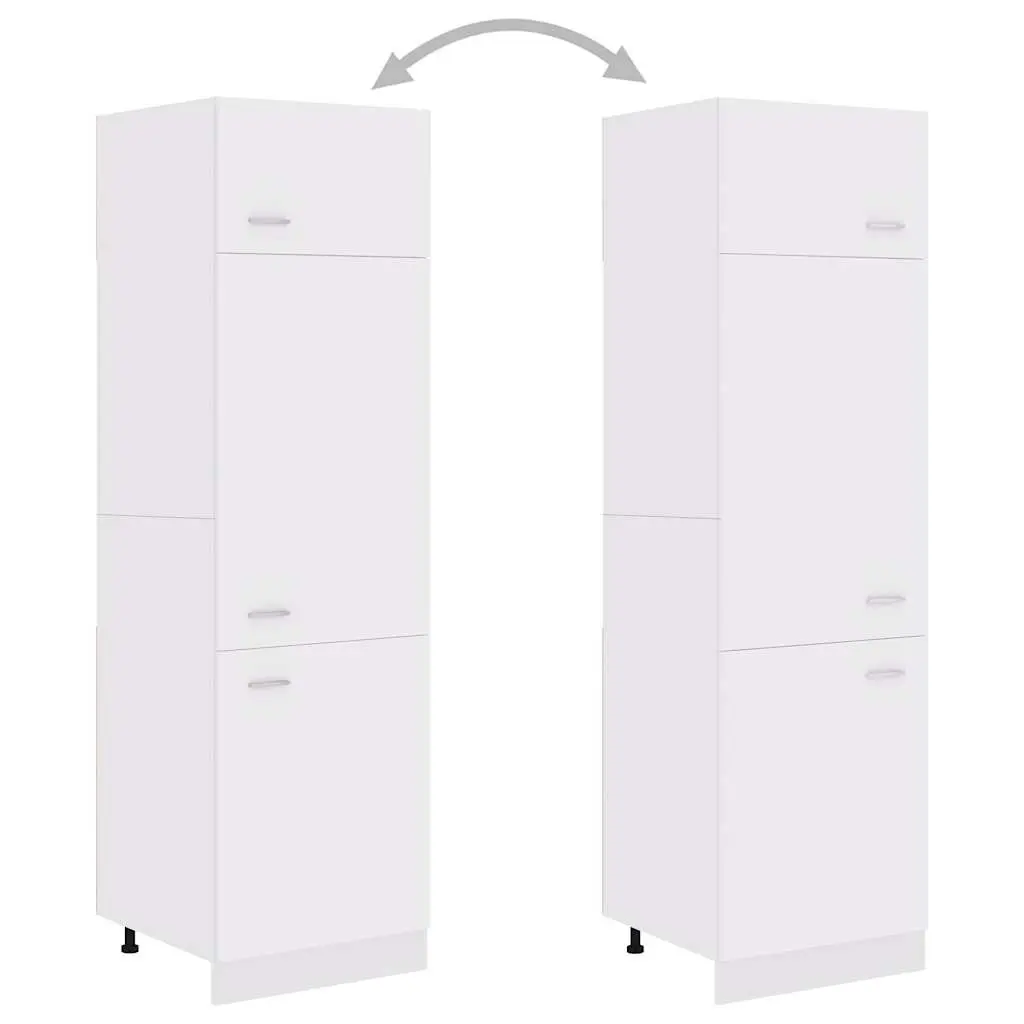 Kitchen Cabinet White 60x57x207cm Four Shelf Organiser