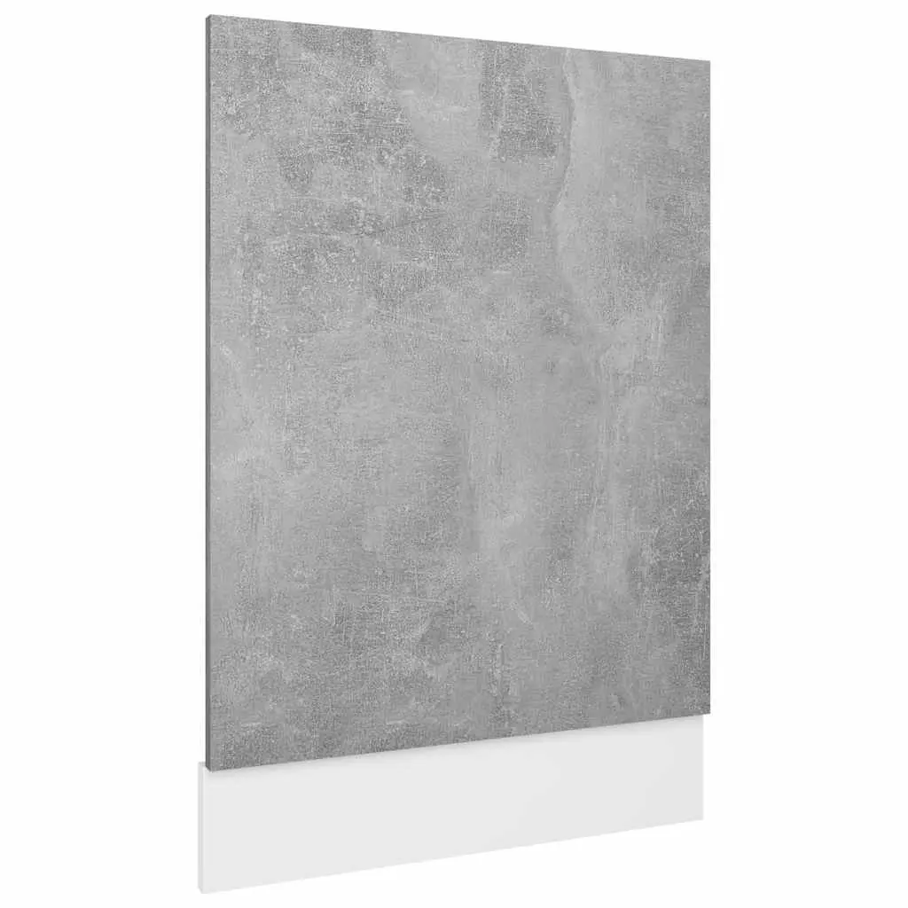 Dishwasher Panel Grey 45x3x67cm Kitchen Cabinet Front Engineered Wood Cover