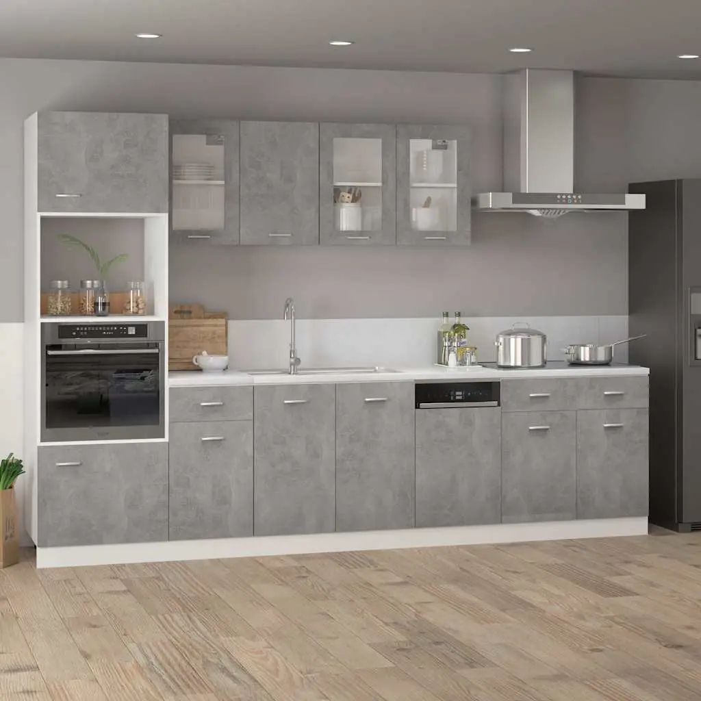 Dishwasher Panel Grey 45x3x67cm Kitchen Cabinet Front Engineered Wood Cover