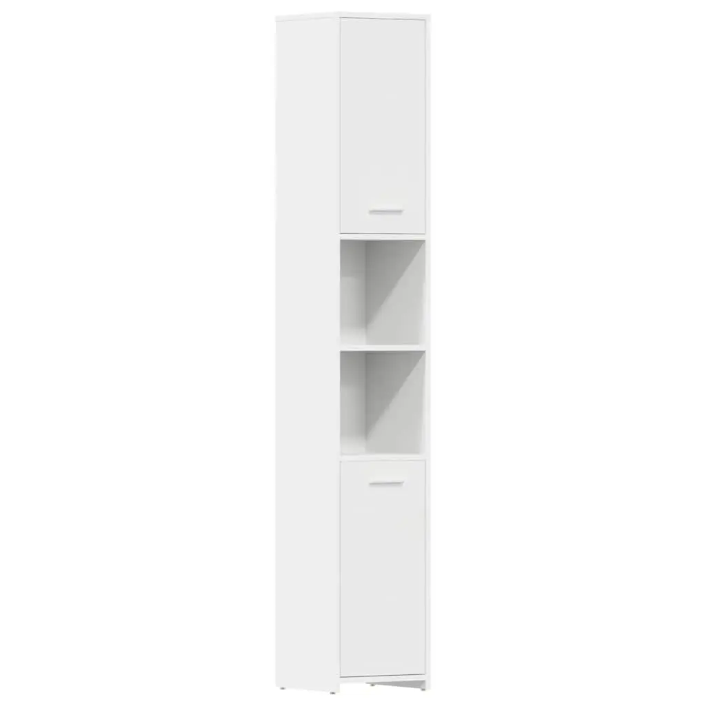 White Bathroom Cabinet 30x30x183.5 cm with Storage Options