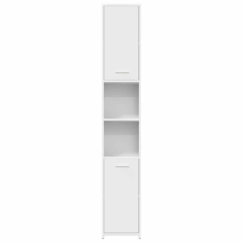 White Bathroom Cabinet 30x30x183.5 cm with Storage Options