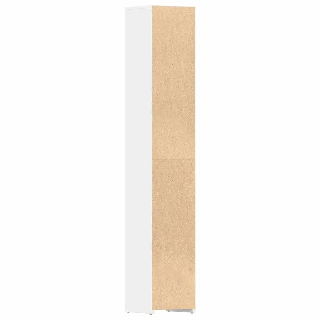 White Bathroom Cabinet 30x30x183.5 cm with Storage Options