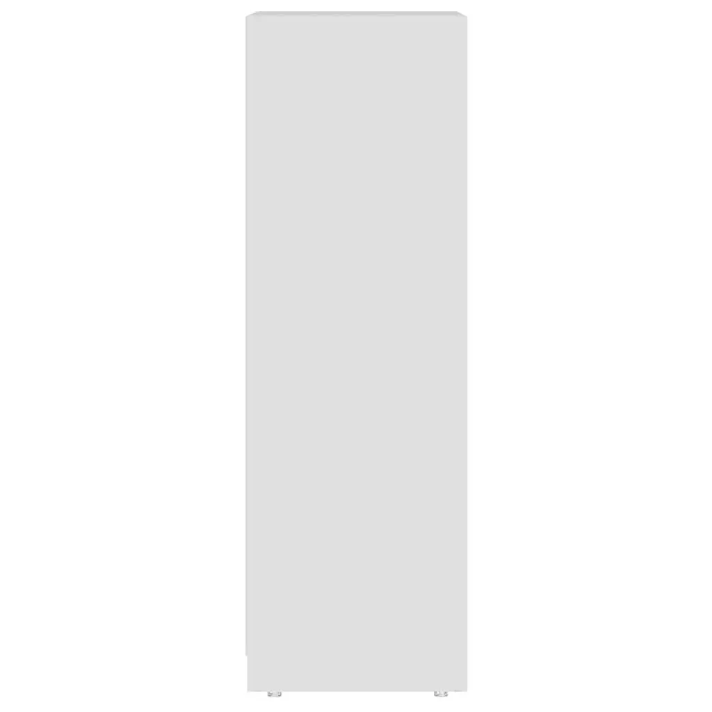 Bathroom Cabinet White 30x30x95 cm Engineered Wood Storage Cupboard with 2 Compartments 1 Drawer and 1 Door