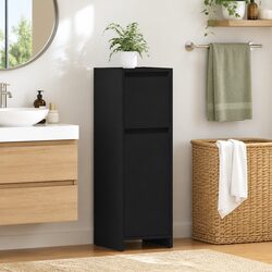 Efficient Black Bathroom Cabinet for Small Spaces
