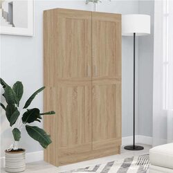 Compact Book Cabinet: 4 Compartments, 2 Doors