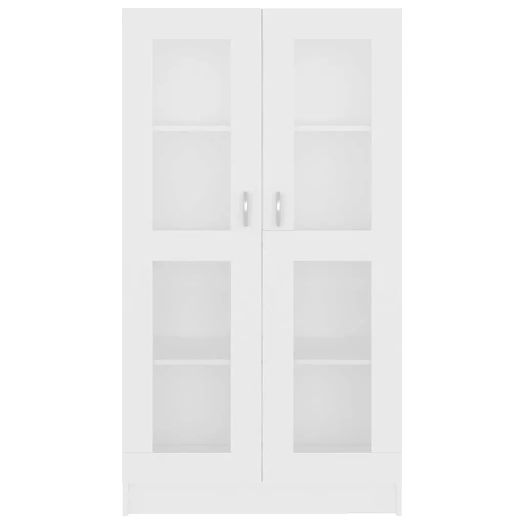 Vitrine Cabinet White 82.5x30.5x150cm 4 Compartments 2 Doors