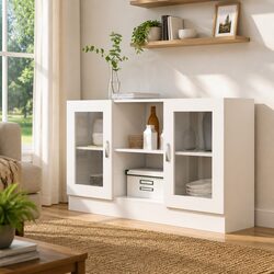 Stylish White Vitrine Cabinet for Display and Storage