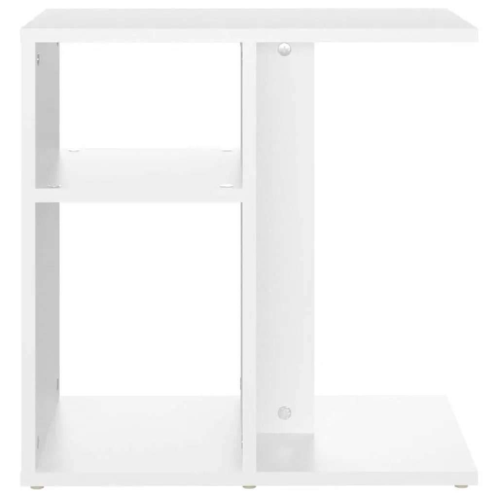 Side Table White 50x30x50 cm Accent Storage Furniture