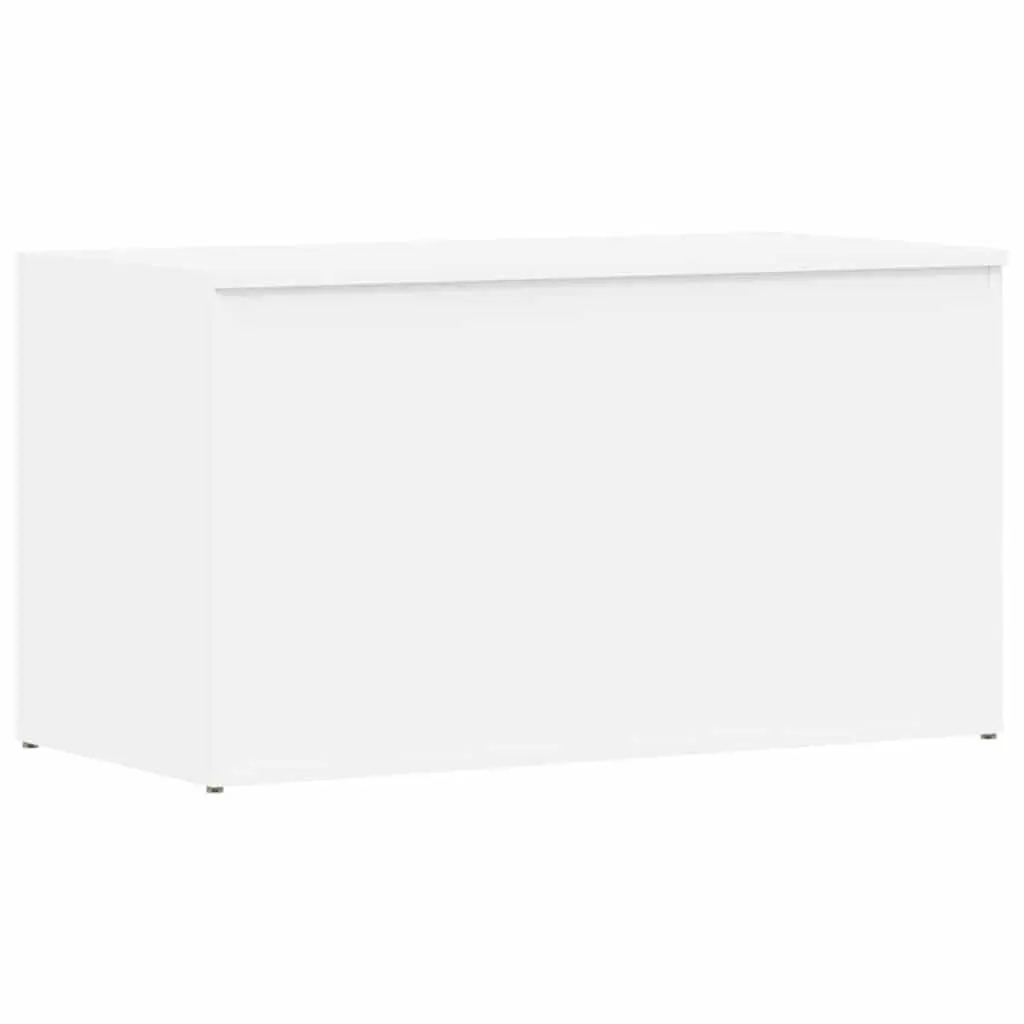 Storage Chest White Rectangular Engineered Wood Modern Organizer