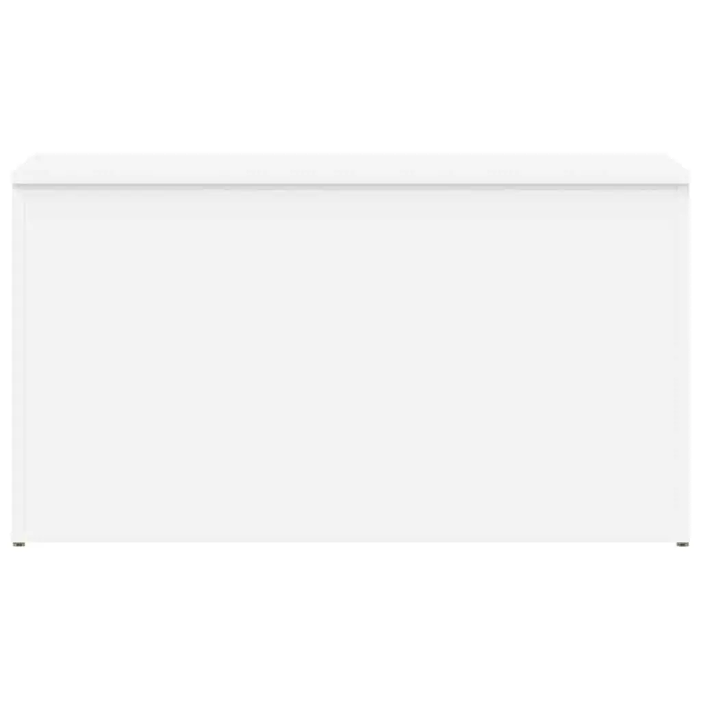 Storage Chest White Rectangular Engineered Wood Modern Organizer