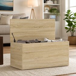 Brown Wooden Storage Chest 84x42x46cm
