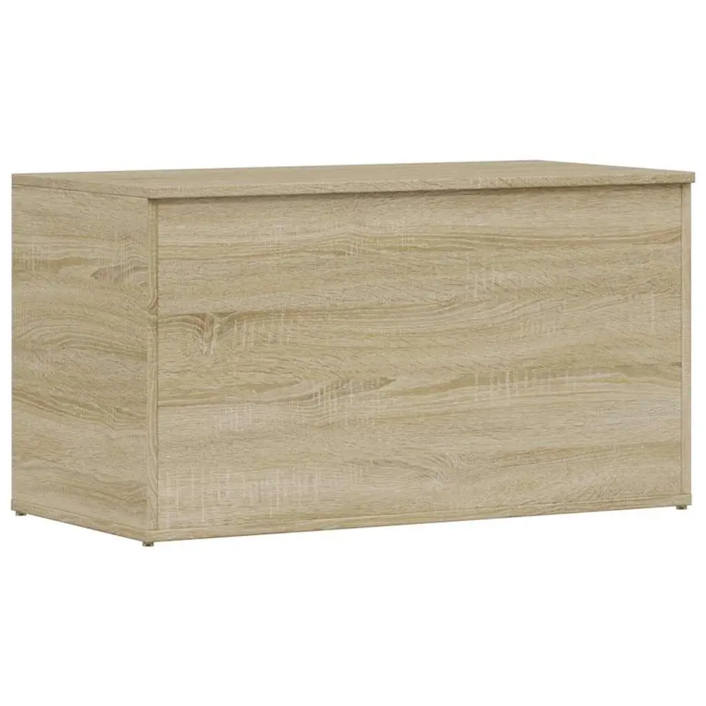 Storage Chest Brown Wooden Organizer 84x42x46cm Spacious Interior Stable Top Surface