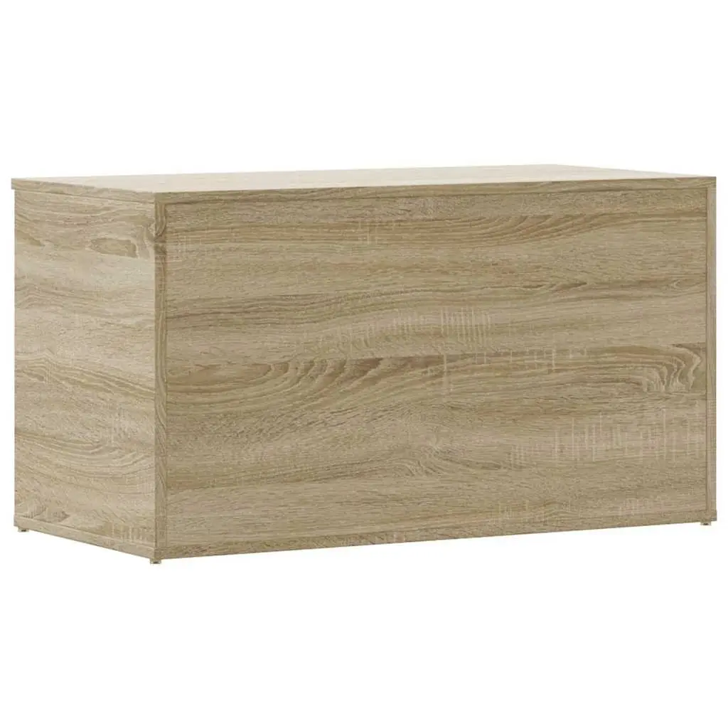 Storage Chest Brown Wooden Organizer 84x42x46cm Spacious Interior Stable Top Surface