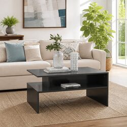 Compact and Stylish Grey Coffee Table