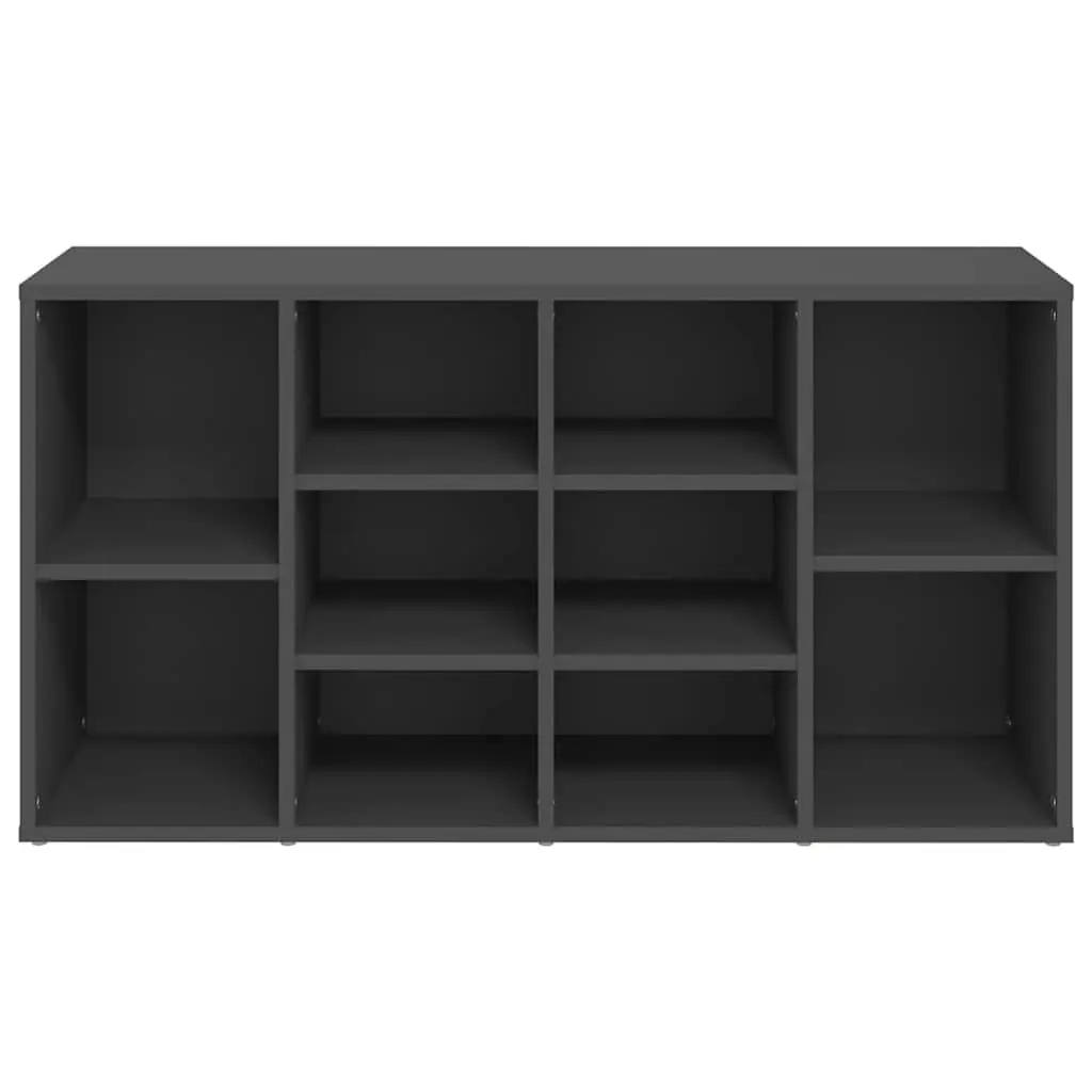 Shoe Bench Storage Organiser Grey 10 Shelves Wardrobe Cabinet Rack