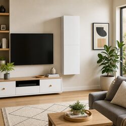 Compact Wall-Mounted TV Cabinet Set for Your Space